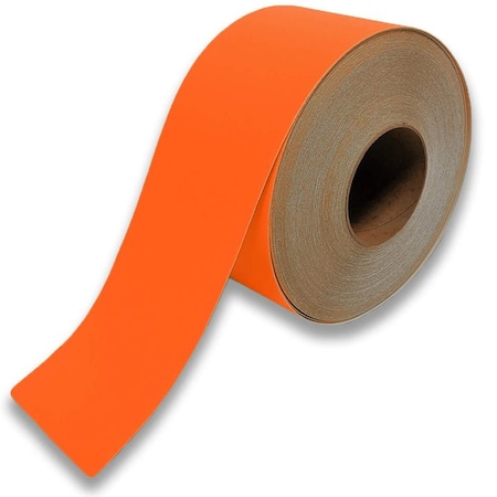 Pristine Products Orange, Industrial Floor Tape, 4'' x 100 ft Q4O